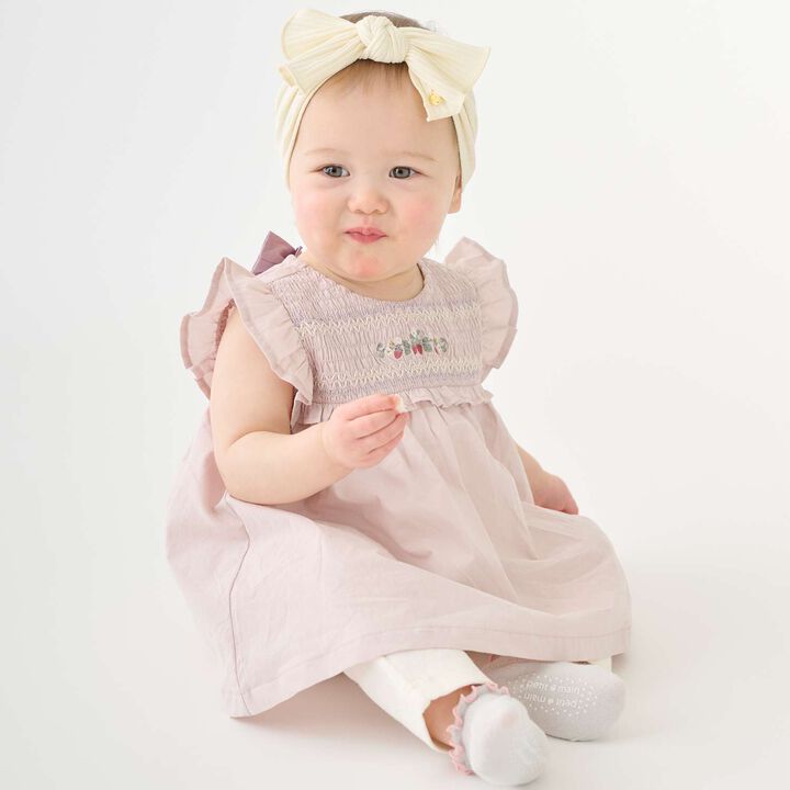 Link Strawberry Embroidery OP Romper,Off white, medium image number 1