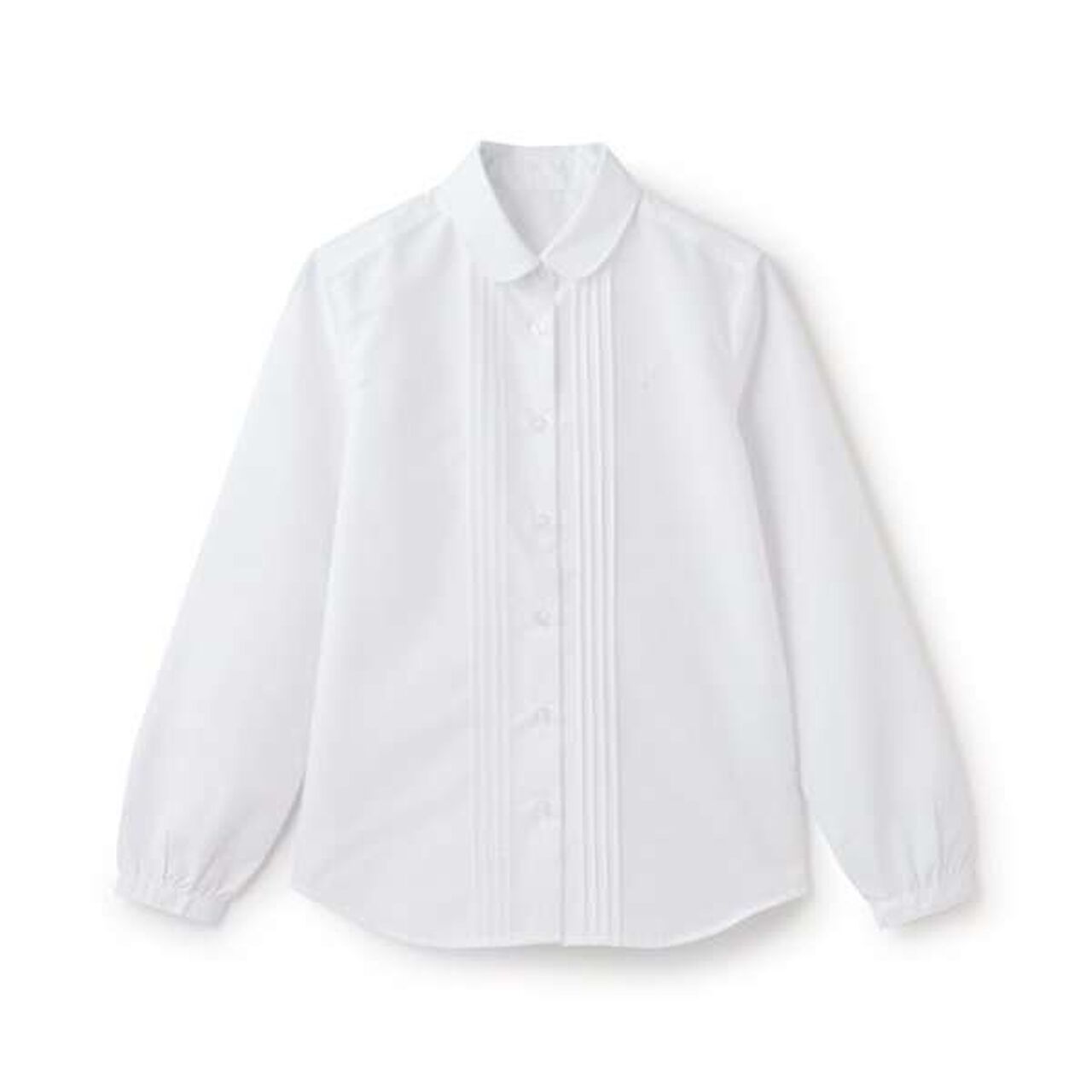 Wrinkle-Resistant Round Collar Long-Sleeve Shirt,, large image number 10