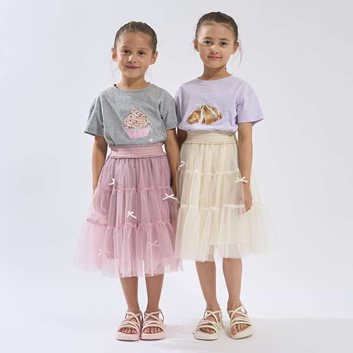 Soft Cotton Assorted Ribbon Motif Printed T-Shirt,Light blue, medium image number 10