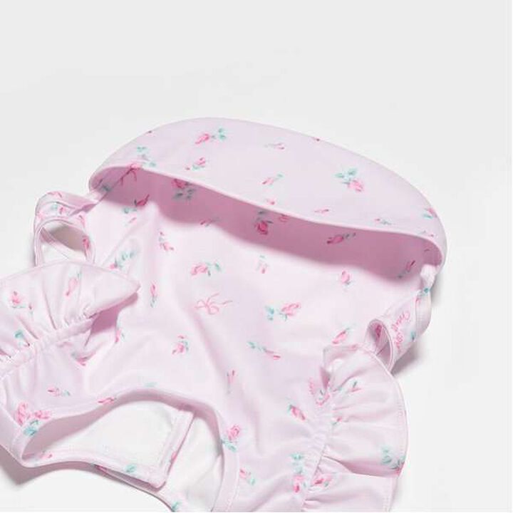 Rosebud Pattern Feeding Bib,Light pink, medium image number 8