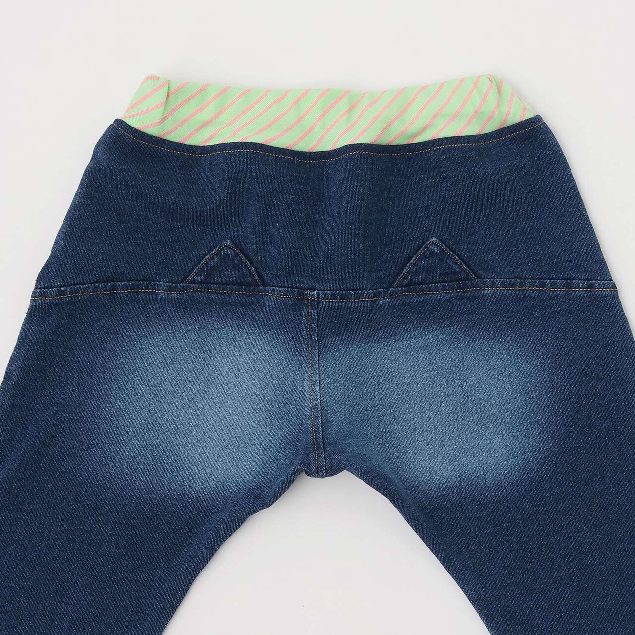 Citrus Knit Denim Pants,Navy, large image number 6