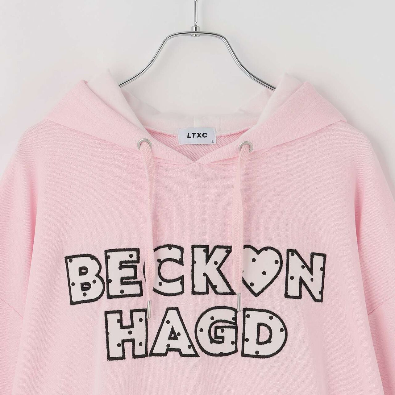 [100% Cotton] Patterned Logo Appliqu&eacute; Hoodie,Off white, large image number 15