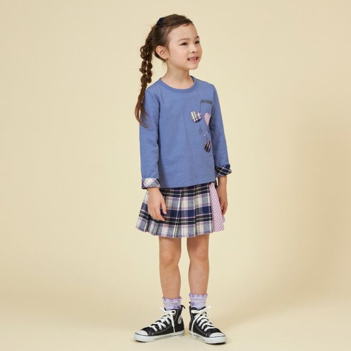 KP Check Pleats Skirt with Shorts (90-160),Pink, medium image number 15