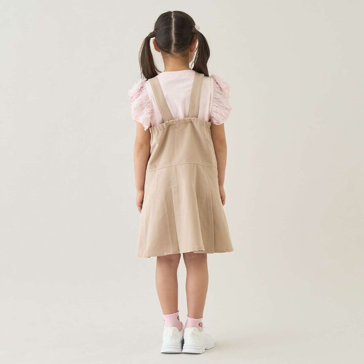 [Easy Change] Pleated One-Piece Dress for Girls [Kids] [Children's Clothing],Beige, medium image number 15