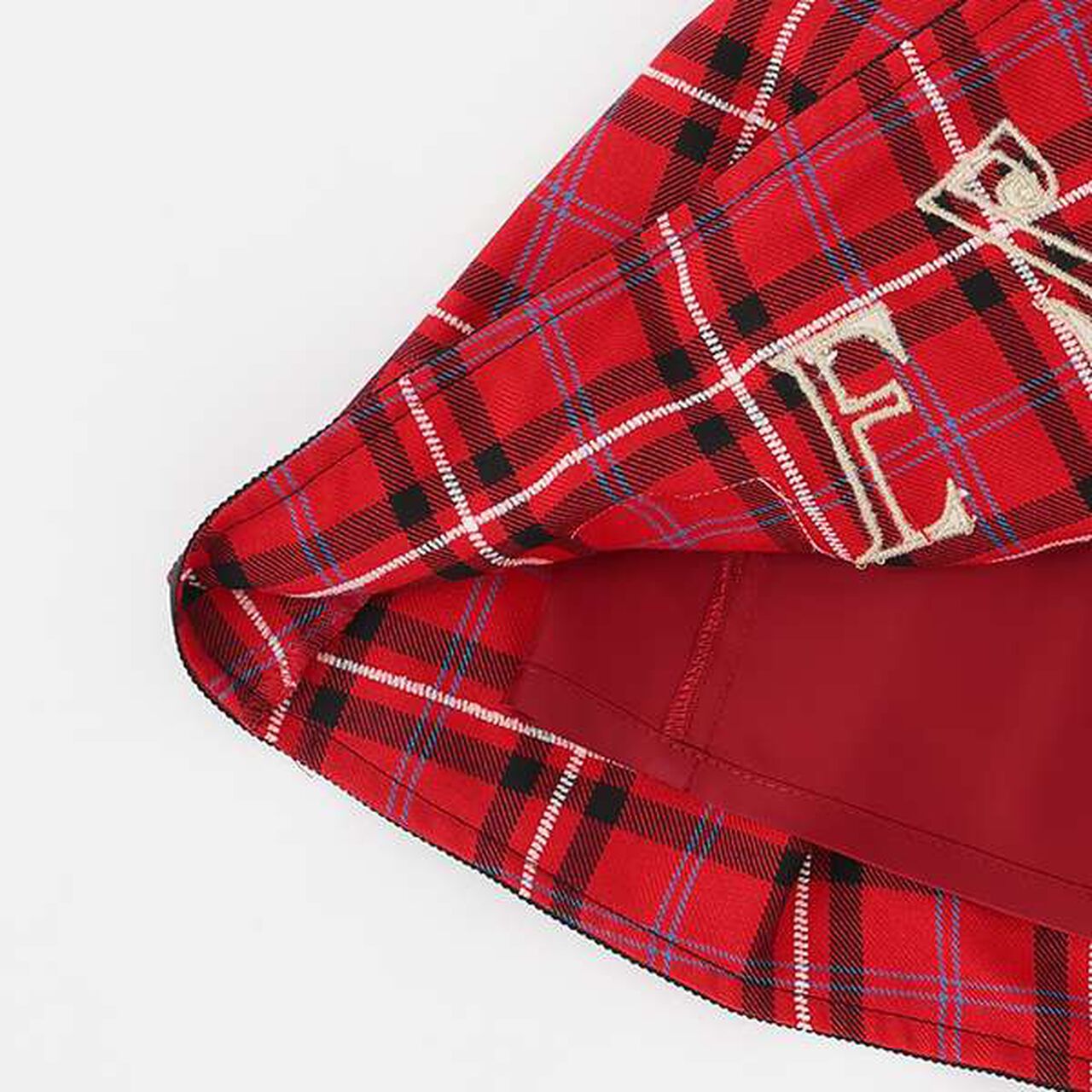 Alice Motif Check Skirt,Red, large image number 11