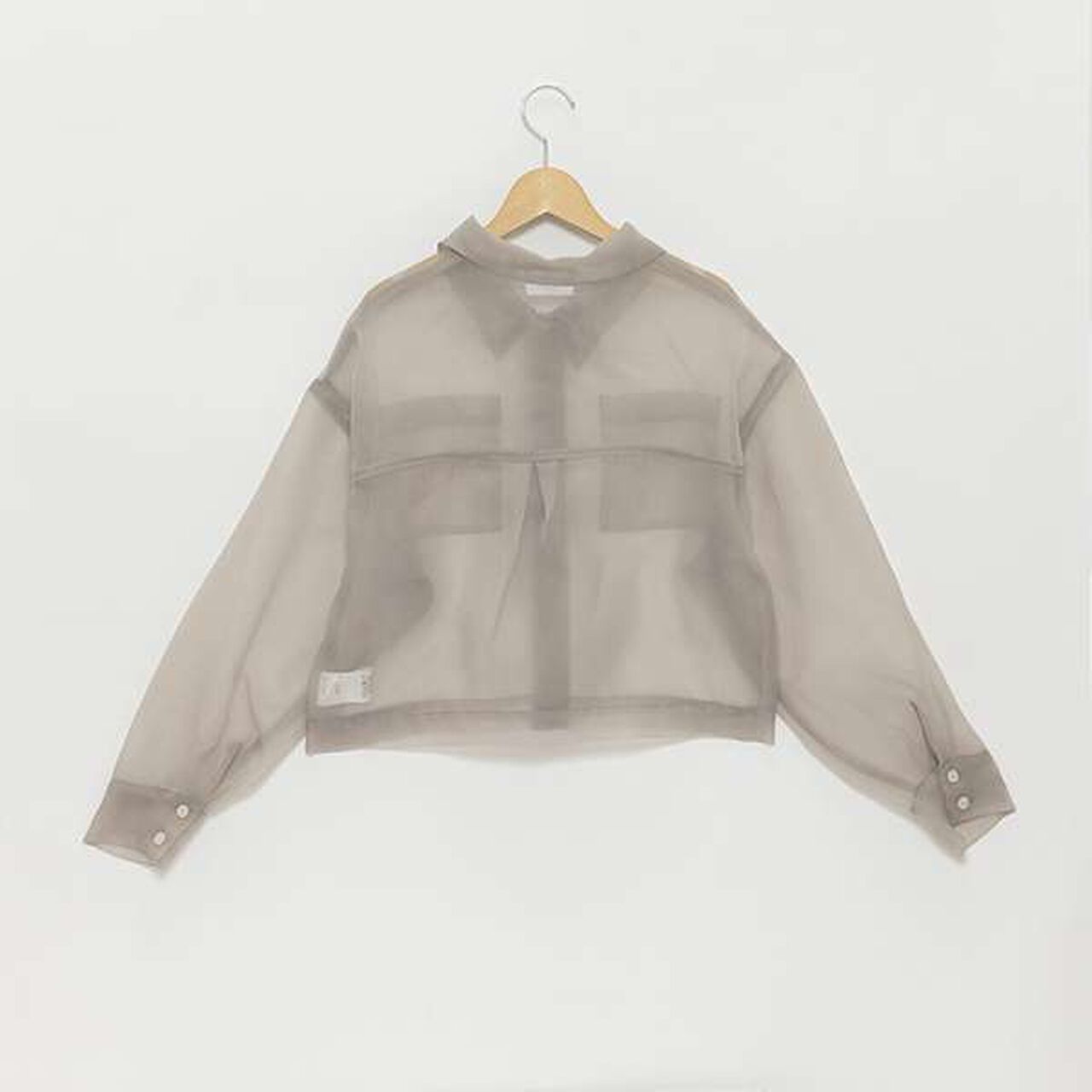 [LADIES] Sheer Shirt Jacket,White, large image number 1
