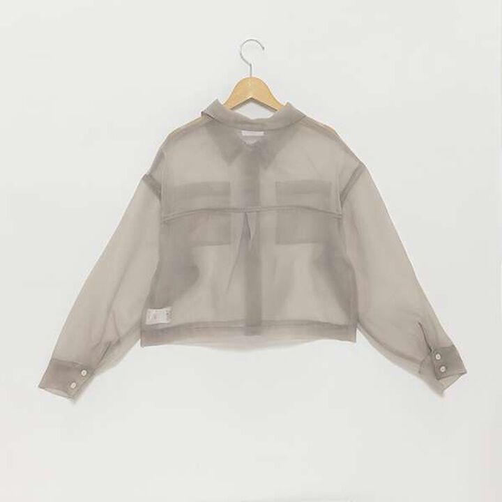 [LADIES] Sheer Shirt Jacket,White, medium image number 1
