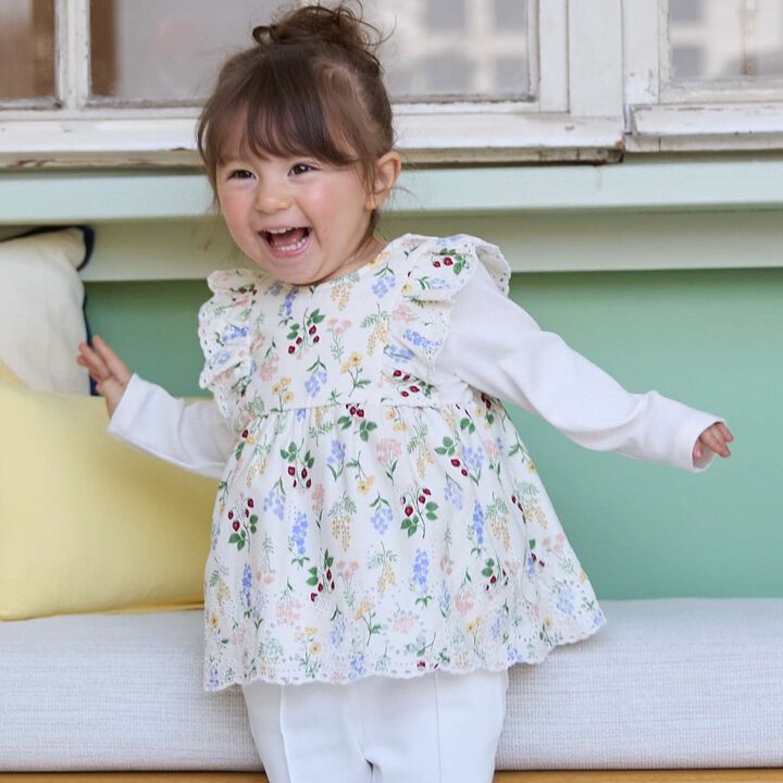 Link Shoulder Frill Long-Sleeve Tunic,, medium