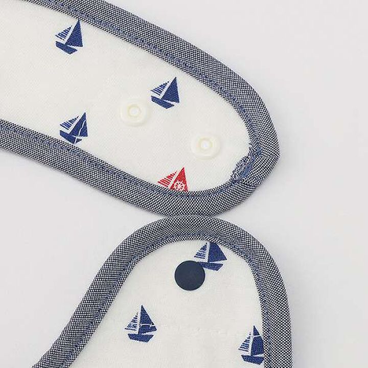 Yacht Print Bib,Navy, medium image number 2