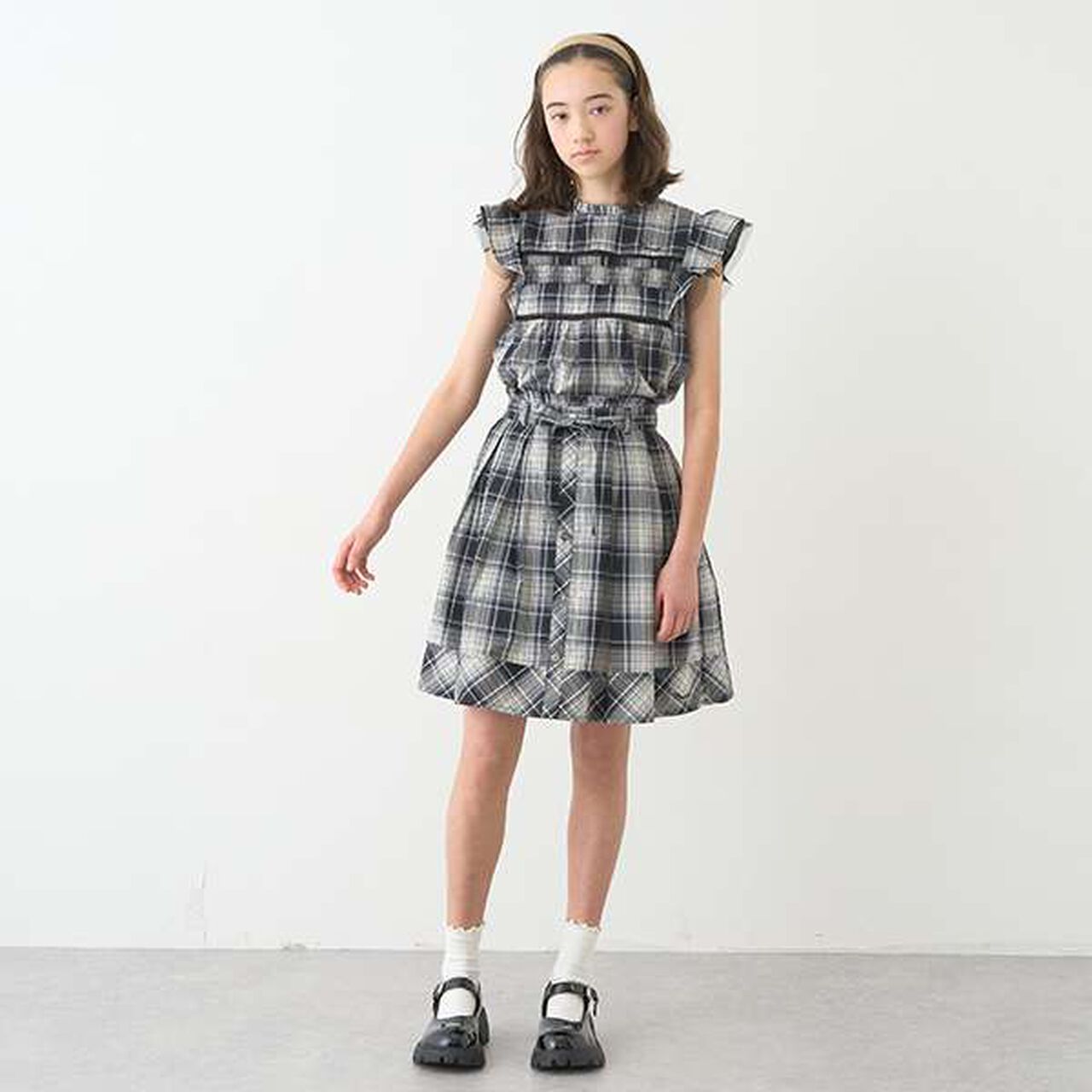 Ribbon Tulle Skirt,Black, large image number 0