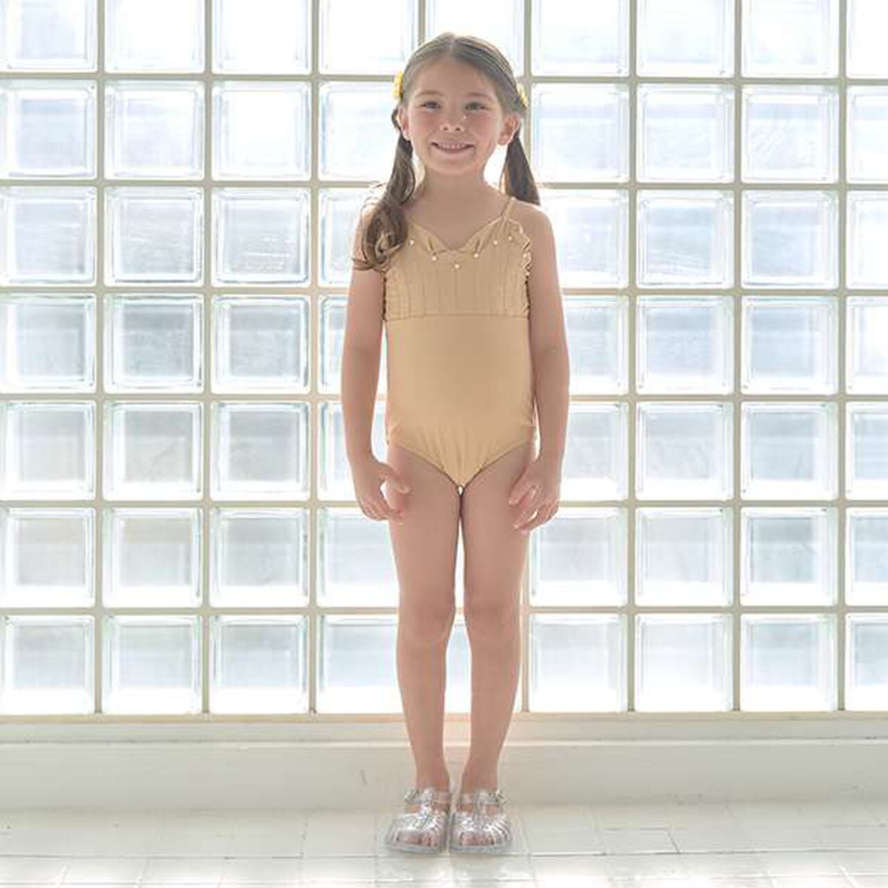 [SWIM] Pearl-Accented Mermaid One-Piece Dress,Mustard, large image number 12