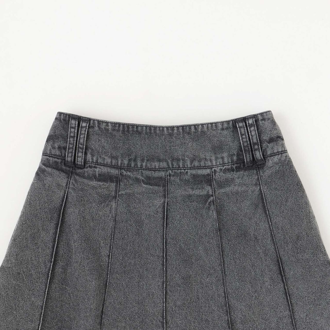 [LTXC] Denim Pleated Skirt with Belt,Navy, large image number 14