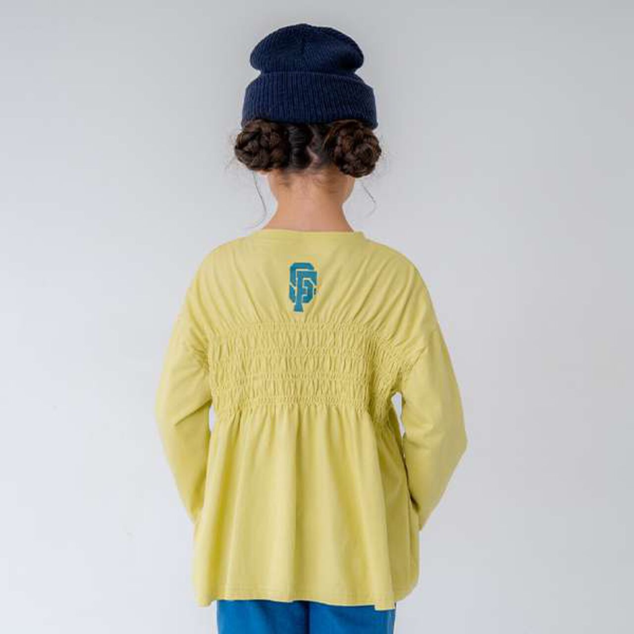 [Link] Team Logo Shirring Long Sleeve T-Shirt,Off white, large image number 15