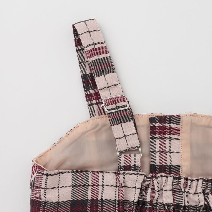 [Popular Item Restocked] [Not Available at Physical Stores] Checkered Bustier & Long-Sleeve T-Shirt Set,Beige, medium image number 4