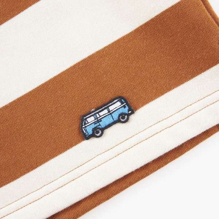 KP Boy Stripe Pattern Color Block Sweatshirt [90-140],Camel, medium image number 18