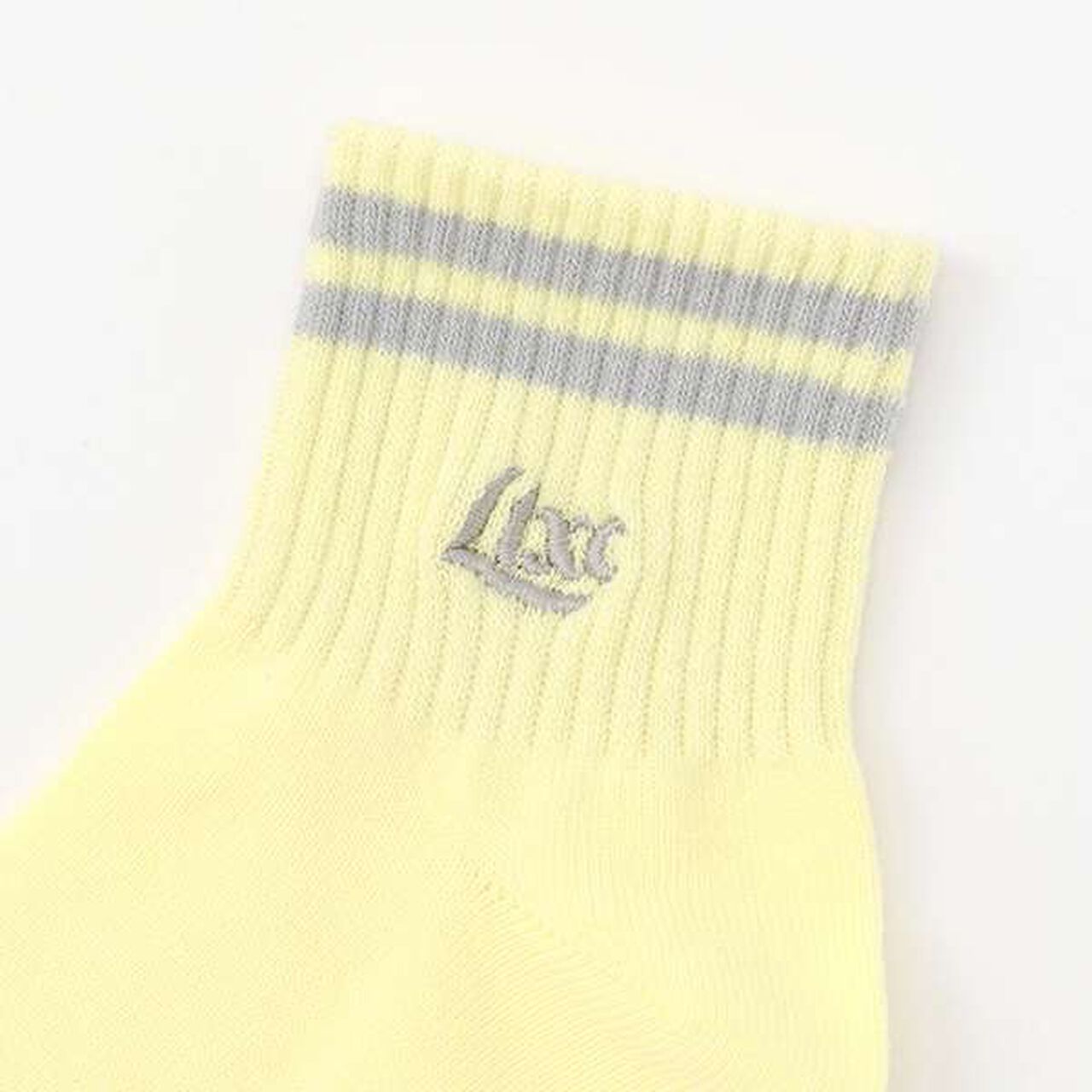 [Antibacterial Deodorant] Embroidered Logo Ankle Socks,Sax blue, large image number 1