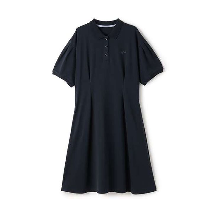 Cool Touch Polo Collar One-Piece Dress,Navy, medium image number 5