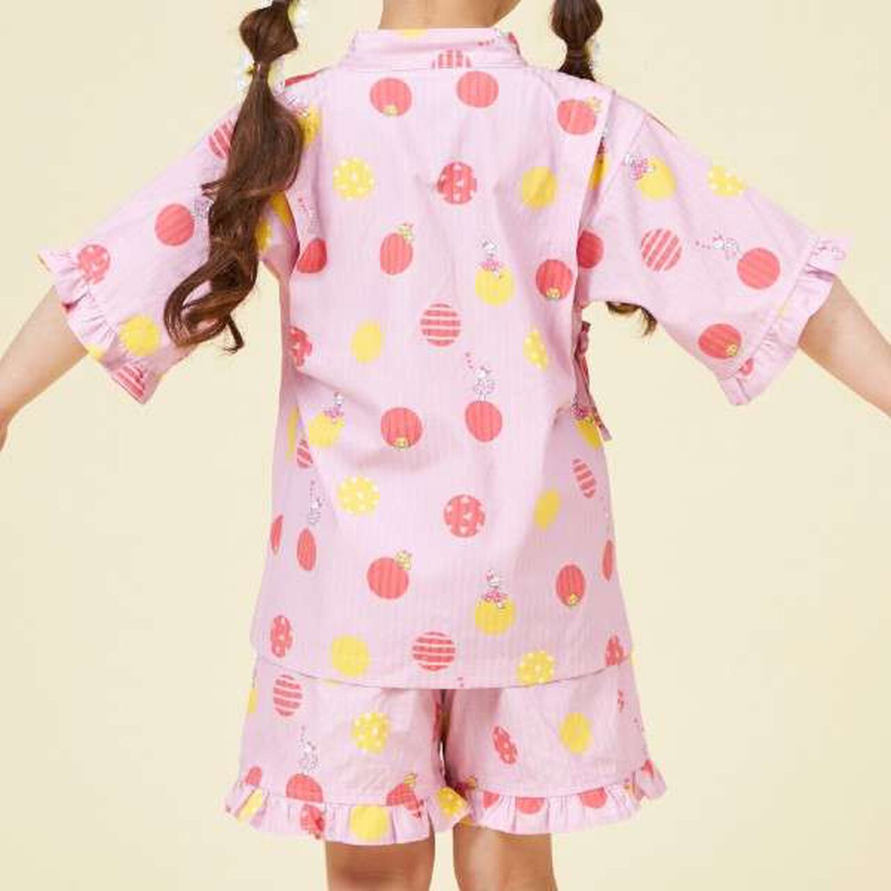 KP Polka Dot Pattern & Mimi-chan Jinbei,Yellow, large image number 12