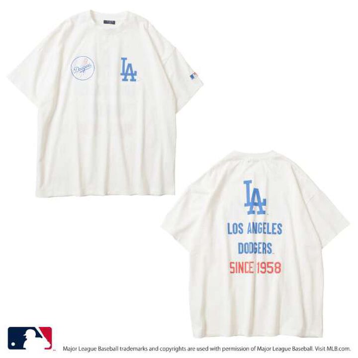 [MLB] Team Logo Print Short Sleeve T-Shirt,Milky white, medium image number 8