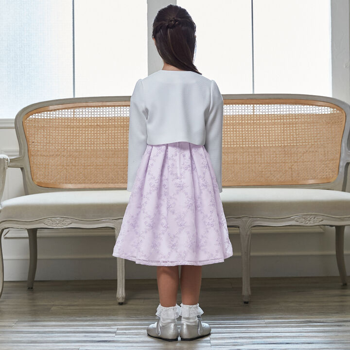 [Formal] Lace OP + No Collar JK Set,Lavender, medium image number 2