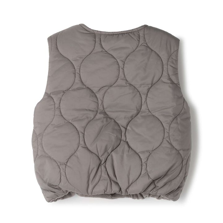 [Water-Repellent] Quilted Vest,Charcoal gray, medium image number 10