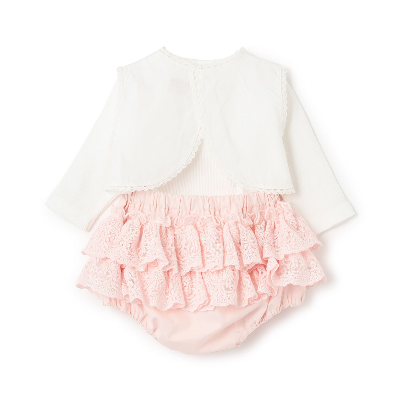 Vest-Style Romper + Free Pants Set,Light pink, large image number 1