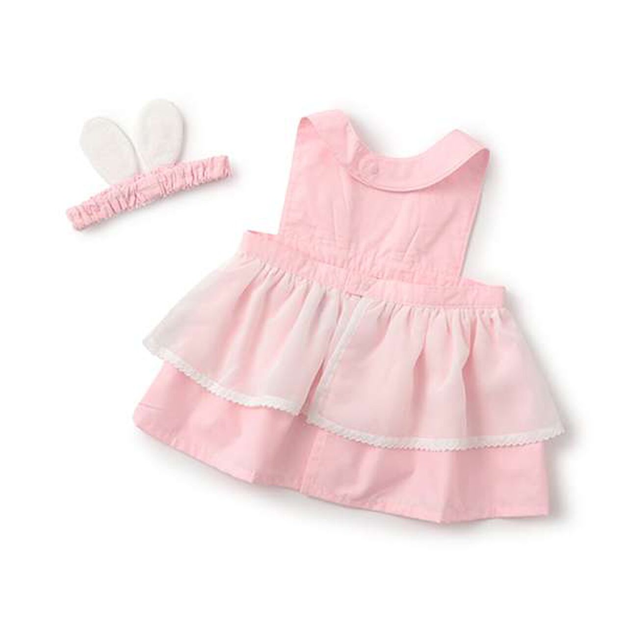 Original Box Bunny Ear Apron & Headband Set,Light pink, large image number 1