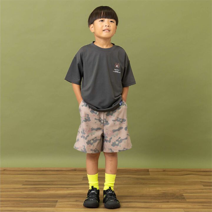 Stretch Cut Twill Patterned Shorts,Peach, medium image number 2