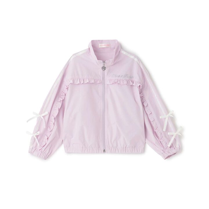 Frill Ribbon Line Bomber Jacket,Pink, medium image number 10