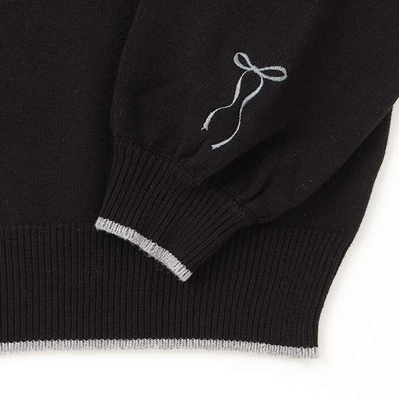 Knit Pullover & Camisole Dress Set,Black, large image number 9