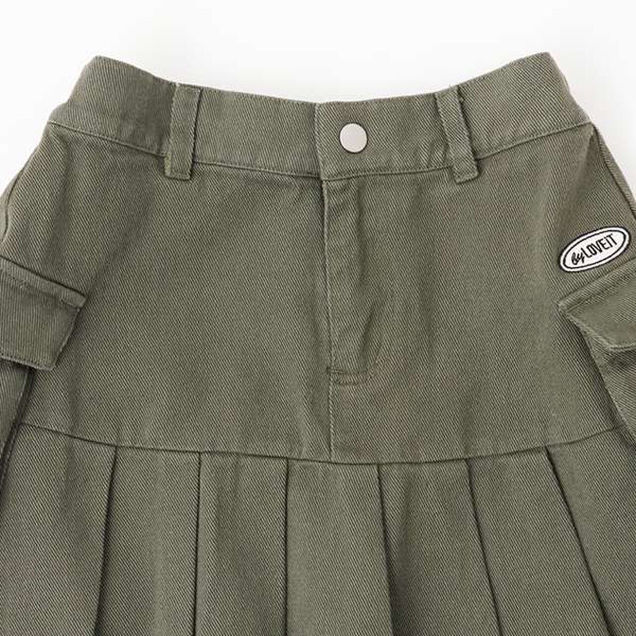 Side Pocket Tiered Skirt,Black, large image number 2