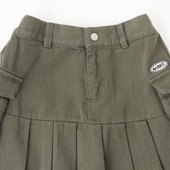 Side Pocket Tiered Skirt,Black, medium image number 2