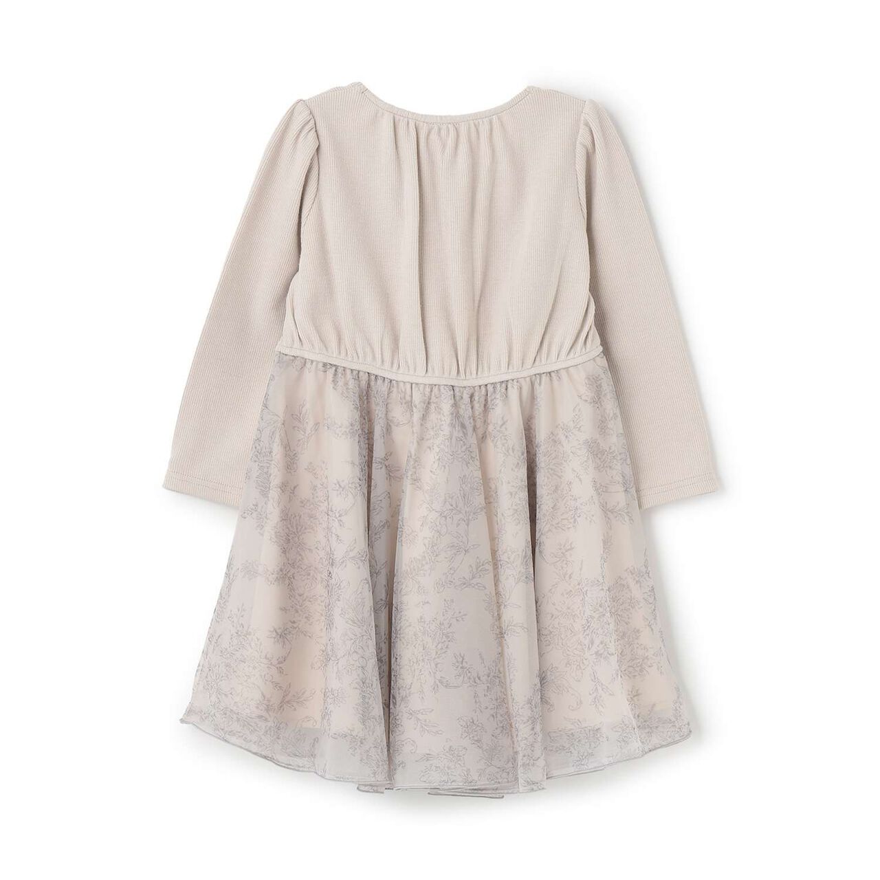 [Link] Flare Tulle One-Piece Dress,Charcoal gray, large image number 6