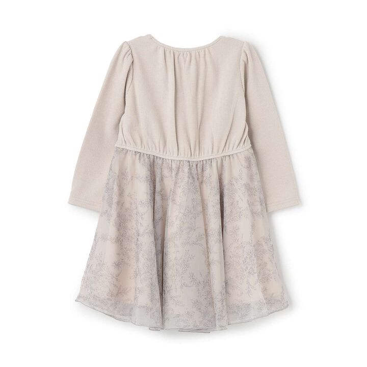 [Link] Flare Tulle One-Piece Dress,Charcoal gray, medium image number 6