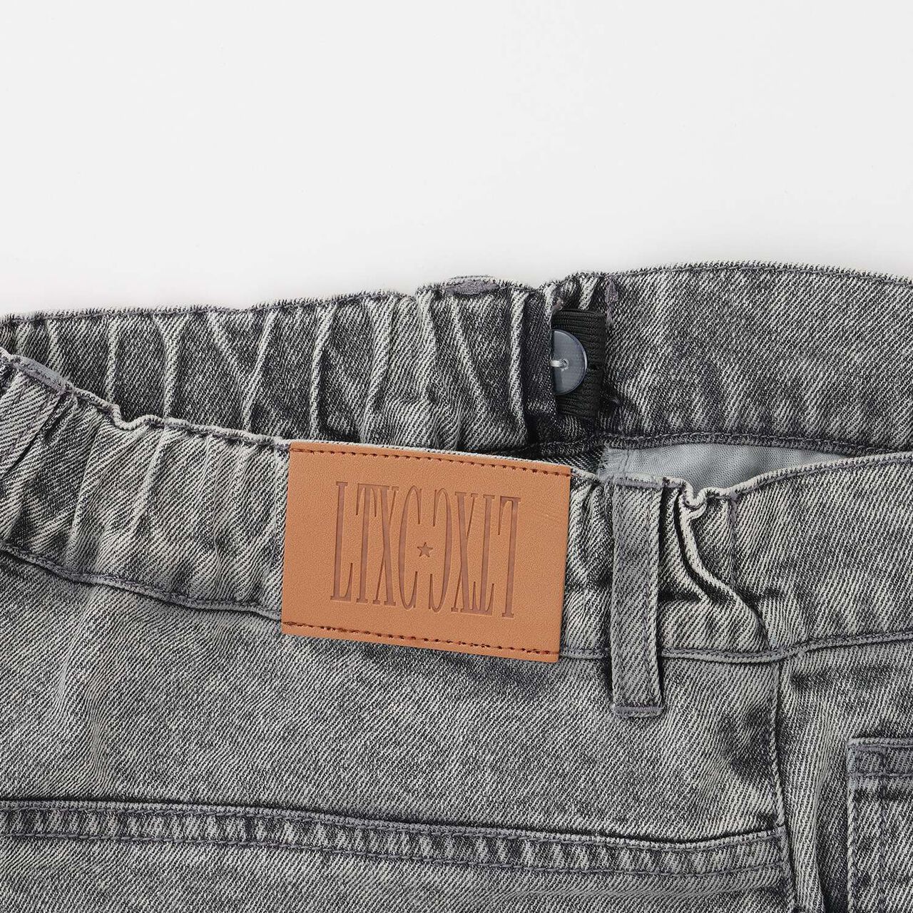 [LTXC/Cool Touch] Distressed Denim Wide Pants,Gray, large image number 24