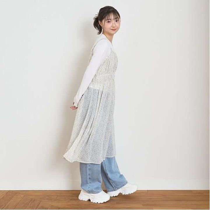 Floral Print Camisole One-Piece Dress,Black, medium image number 2