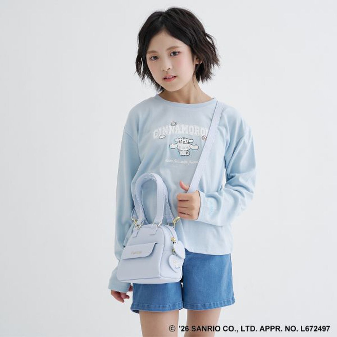 [Sanrio Characters] Mini Boston Faux Leather Shoulder Bag,Off white, large image number 4