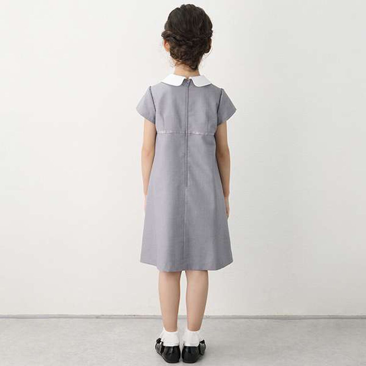 Pleated Dress & Piping Jacket Set,Navy, large image number 10