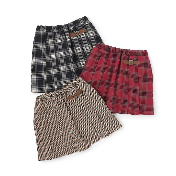 [Link] Checkered Skirt with Shorts (Junior Size),Brown, medium image number 8
