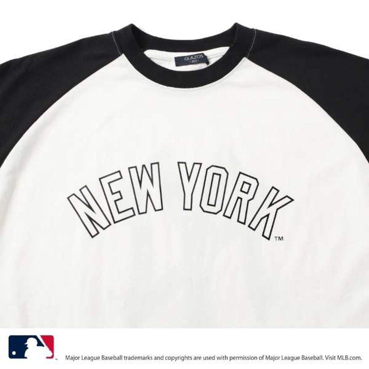 [MLB] Team Logo Print Raglan Short Sleeve T-Shirt,White, large image number 4