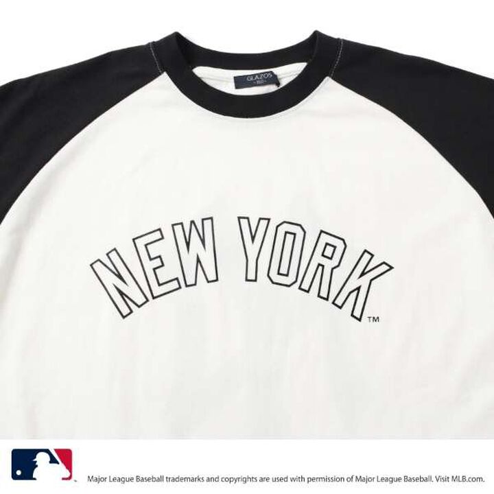 [MLB] Team Logo Print Raglan Short Sleeve T-Shirt,White, medium image number 4