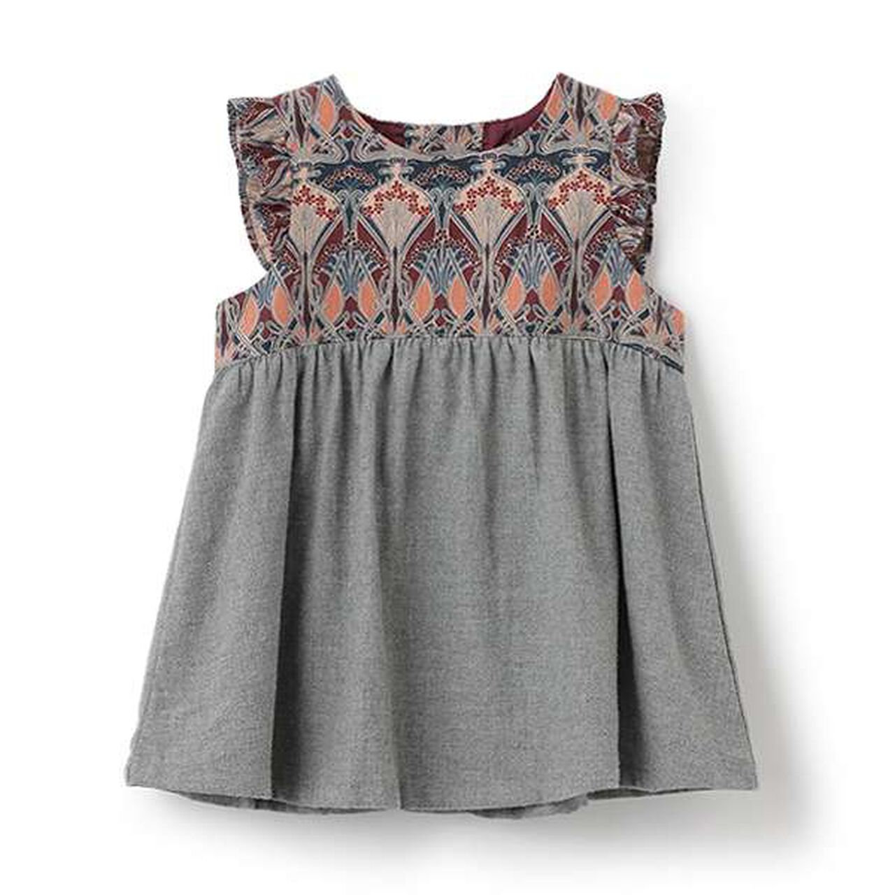 [Made in Japan] Liberty Fabric Yoke Tunic,Mocha tea, large image number 11