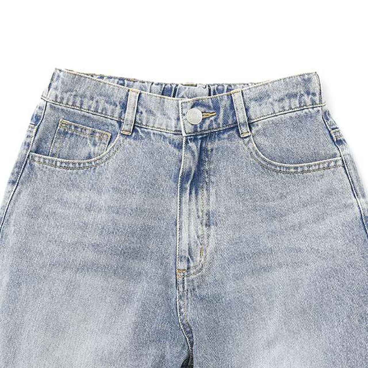 Distressed Wide Pants,Blue, large image number 10