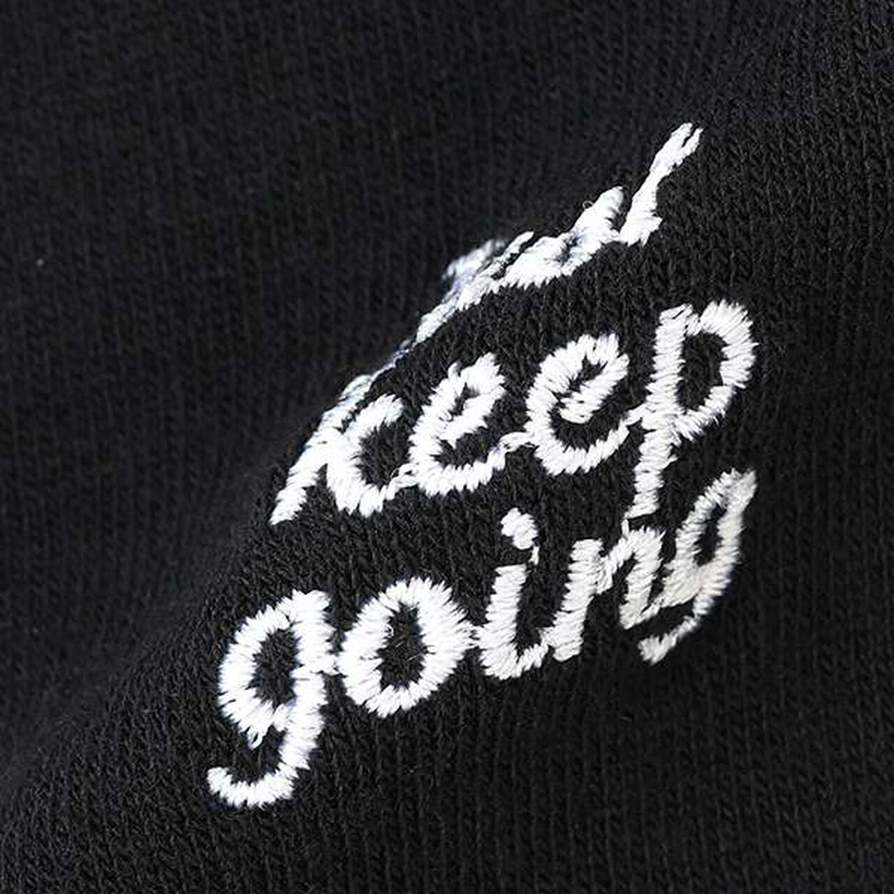 Logo Embroidered Knee-High Socks,Off white, large image number 3