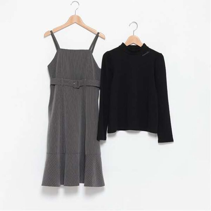 Cami Dress + Puff Sleeve Top,Navy, medium image number 10