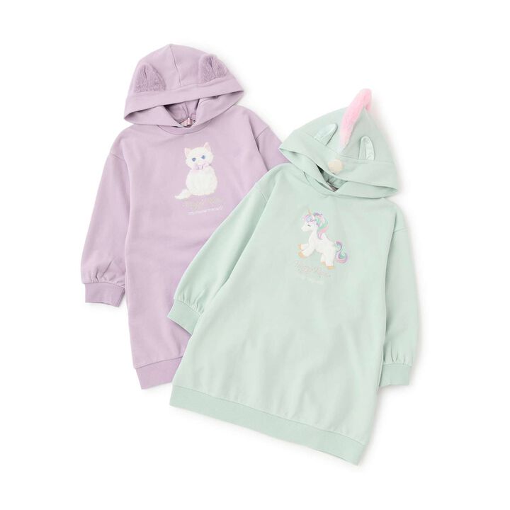 [Restock] Animal Motif Parka One-Piece Dress,Lavender, medium image number 11