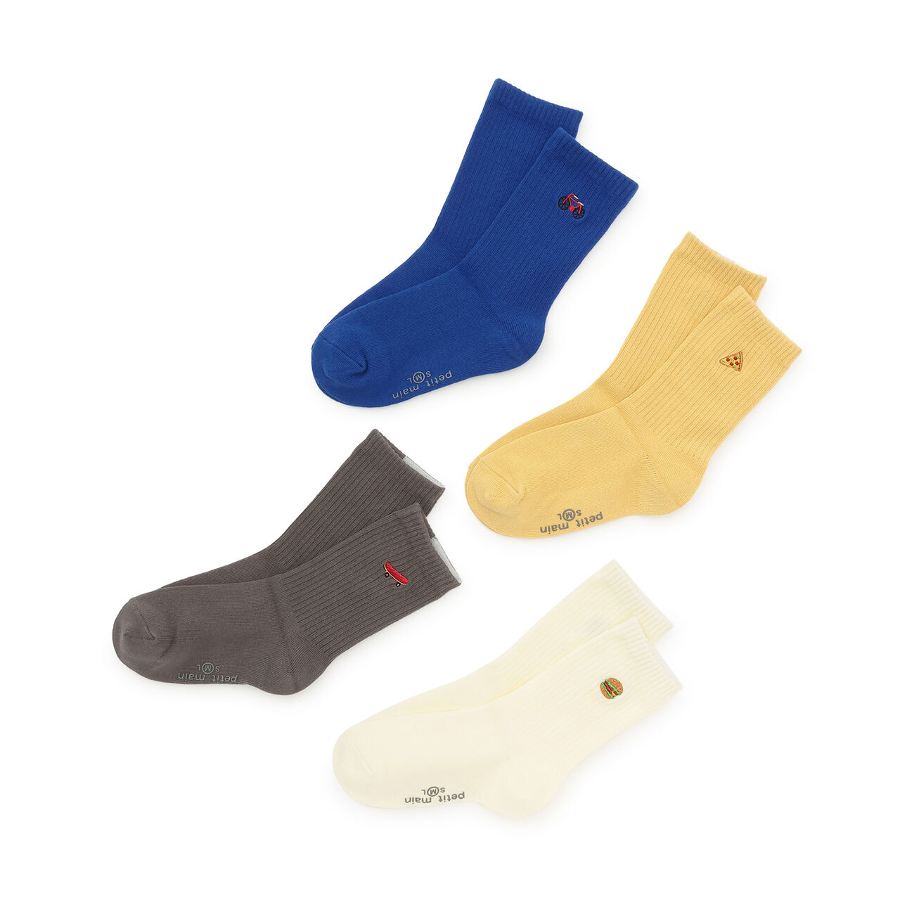 [365D.] Embroidered Accent Socks,Charcoal gray, large image number 5