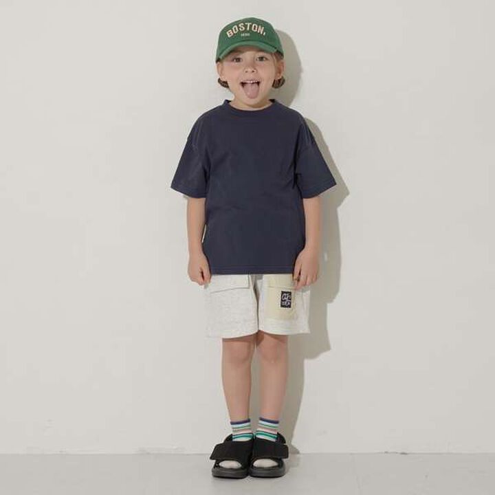 Non-Deforming Soft Cotton Hem Slit Simple Big T-Shirt,Charcoal gray, medium image number 3