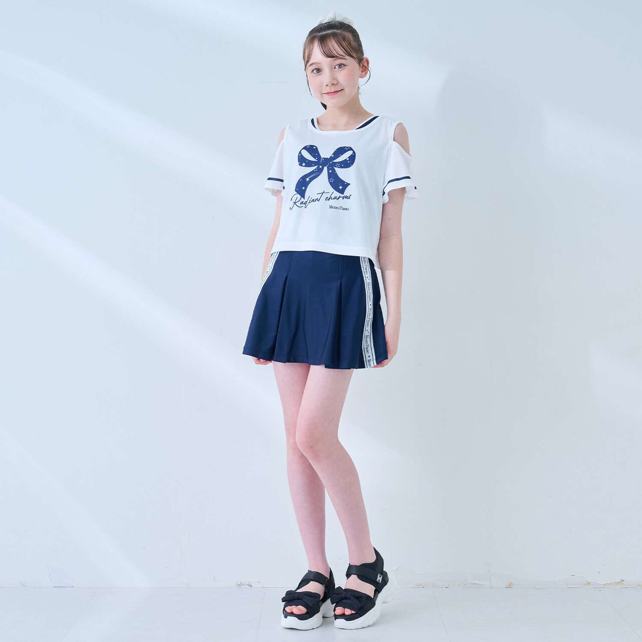 [SWIM] School-Approved Swimwear Set with T-Shirt,Navy, large image number 0