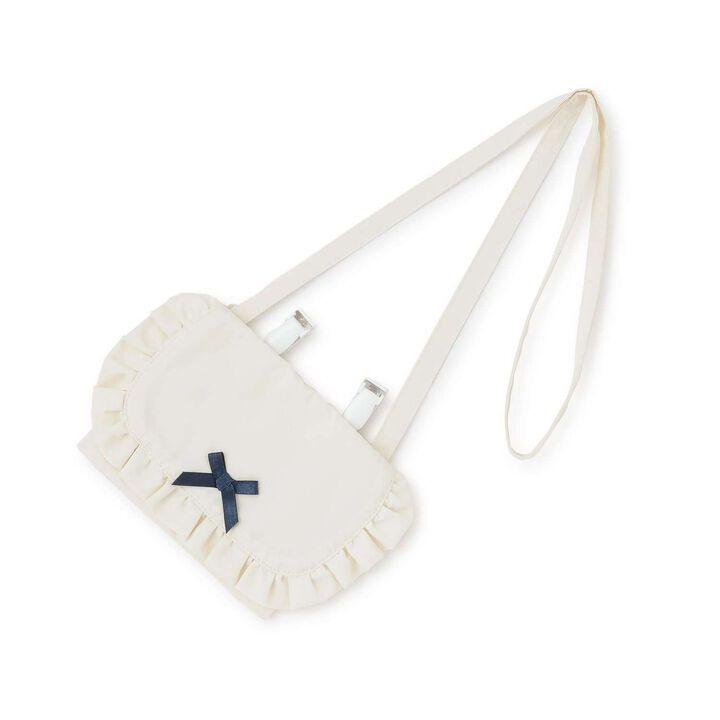 [School-Ready] [Water-Repellent, Anti-Stain, Durable, UV] Frill Detachable Pocket with Ribbon,Blue gray, medium image number 1